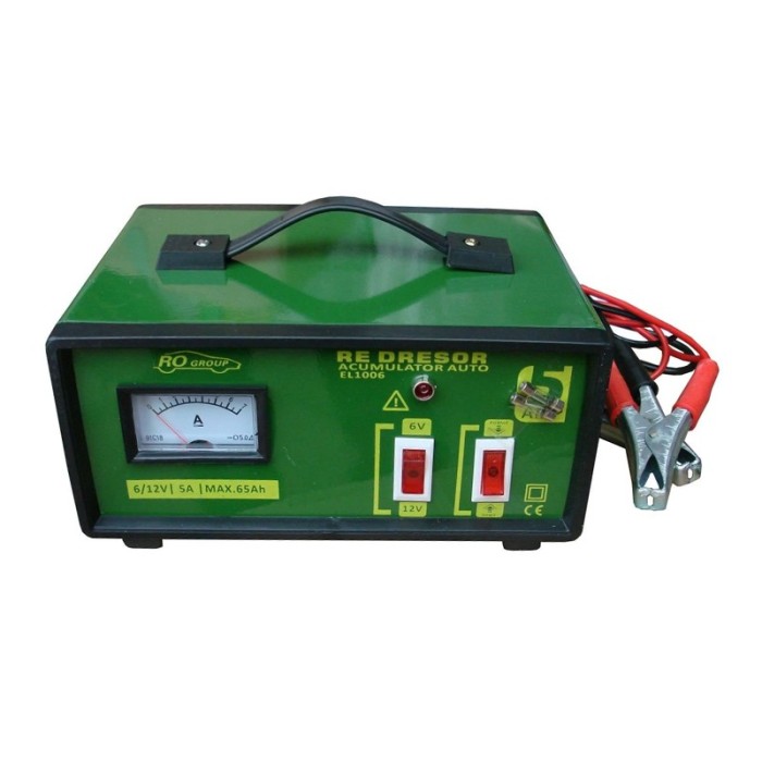 Redresor acumulatori auto RoGroup, 5A/12V Redresor acumulatori auto RoGroup, 5A/12V