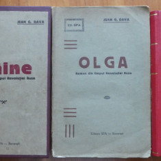 Jean Dava , Un om caruia i-a fost foame ; Olga , Maine , 1923 , 3 carti , Odesa