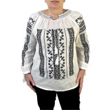 Bluza dama R25, marime L, alb neted