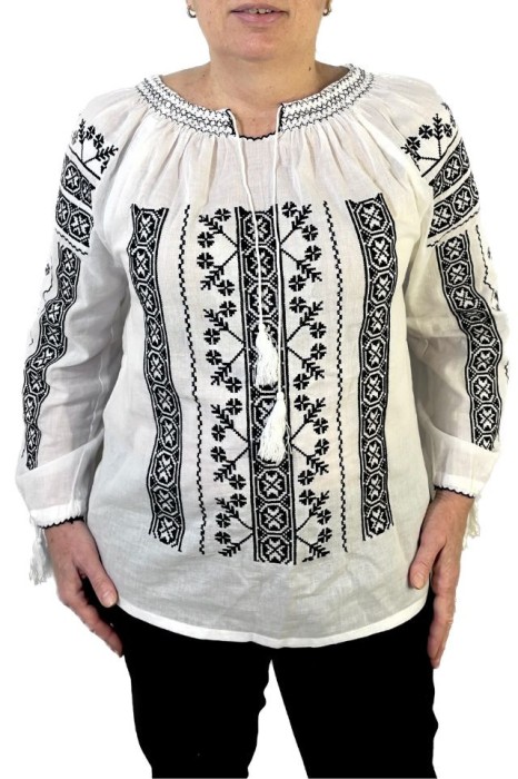 Bluza dama R25, marime 3XL, alb neted