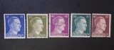 Set 5 Timbre Germania Al Treilea Reich 1941-1944 Adolf Hitler Valori Mari 25-60 Pfennig Neștampilat / Ștampilat - A123