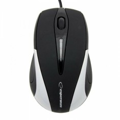 Mouse optic cu fir Esperanza Sirius EM102S 3 butoane Usb 1000dpi Negru/Argintiu