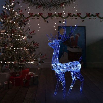 vidaXL Decorațiune de Crăciun ren 140 LED-uri albastru 120 cm acril foto