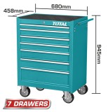Banc mobil Total pentru scule (GOL) cu 7 sertare 680 x 458 x 802mm