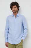 Cumpara ieftin BOSS cămașă de in cu guler clasic, regular 50513676