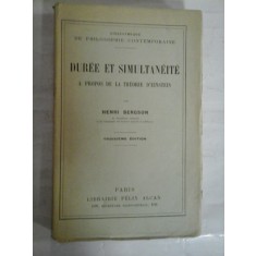 DUREE ET SIMULTANEITE - HENRI BERGSON