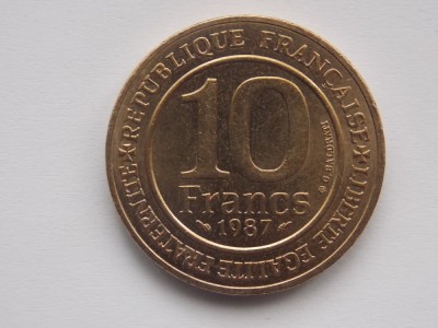 10 FRANCS 1987 FRANTA-COMEMORATIVA foto