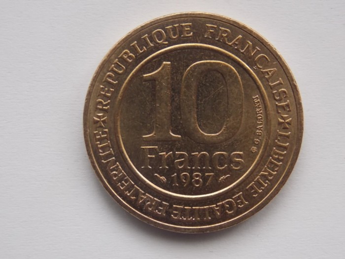 10 FRANCS 1987 FRANTA-COMEMORATIVA