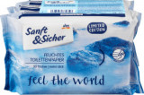 Sanft&amp;Sicher H&acirc;rtie igienică umedă Feel the World, 150 buc