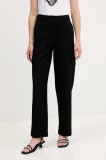 Desigual pantaloni SAGUN culoarea negru, fason cargo, high waist, 25WWPW08