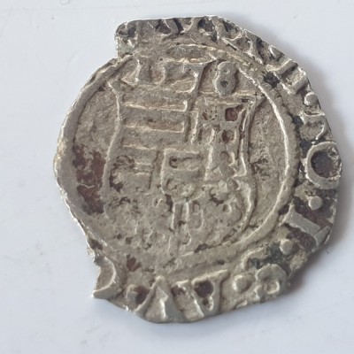Ungaria 1 denar 1578 kb argint Maximilian ll foto