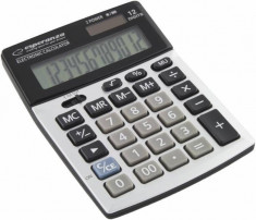 Calculator de birou Esperanza ECL102 Newton 12 cifre gri / negru foto