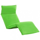 VidaXL Șezlong pliabil, verde, țesătură oxford