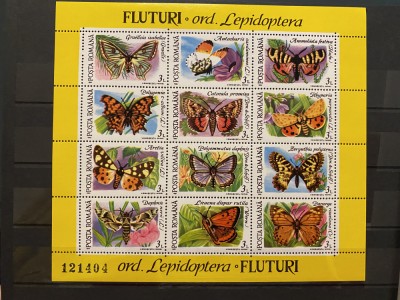 ROMANIA 1991 LP 1267 FLUTURI, SERIE MNH foto