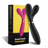 Vibrator dublu stimulator de masaj cu vibrator 9 moduri 19cm