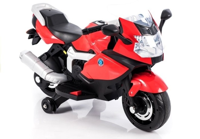 Motocicleta electrica LB cu roti ajutatoare, rosu Motocicleta electrica LB cu roti ajutatoare, rosu