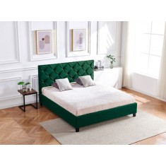 Pat Hypnotic 160x200 cm Tapitat Catifea Verde Somiera Inclusa (cod ML 1705-14)