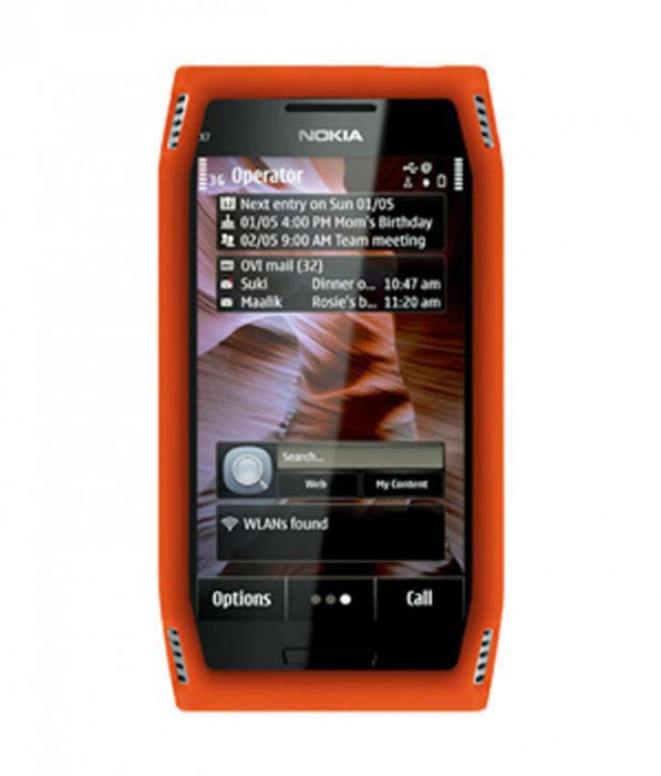 Husa Silicon Nokia X7 Portocalie