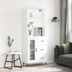 Gossi dulap inalt, alb, 69,5x34x180 cm, lemn compozit