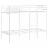 Cumpara ieftin Pat supraetajat fara saltea alb 90x190 cm otel