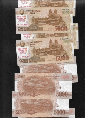 Coreea de Nord 5000 won 2013(17) comemorativa specimen unc pret pe bucata foto