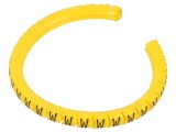 Marker marcaj PARTEX PVC Galben, pentru cablu 1.3-3mm, UL94-V0, -30...60&deg;C, Mecanic