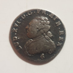 Franța 1/20 ecu 6 sols 1782 A R-2 argint Ludovic XVI (tiraj 21.860)
