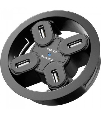 Hub USB 2.0 4 porturi montabil in birou Goobay foto