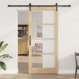 Ușă Glisantă cu Set de Accesorii 93x211 cm Lemn Masiv de Pin