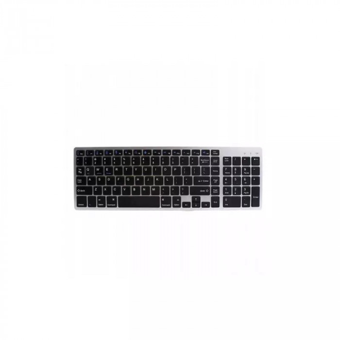 Tastatura universala ultrasubtire, BK348, Gonga&reg; Negru/Argintiu