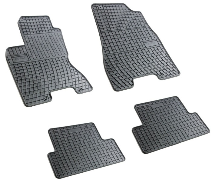 Set covorase auto din cauciuc Nissan X-Trail II 2008-2013, presuri BestAutoVest, negre, 4 buc.