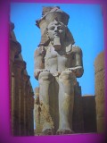 HOPCT 6853 STATUIA LUI RAMSES II -TEMPLUL LUXOR .. EGIPT -AFRICA-NECIRCULATA, Printata