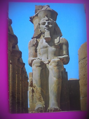 HOPCT 6853 STATUIA LUI RAMSES II -TEMPLUL LUXOR .. EGIPT -AFRICA-NECIRCULATA foto
