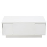 Masă de cafea modernă, multifuncțională, cu mecanism dublu de ridicare și spațiu de depozitare ascuns, 100&times;50&times;43 cm, Alb