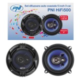 Resigilat : Difuzoare auto coaxiale PNI HiFi500, 100W, 12.7 cm, 3 cai, set 2 buc