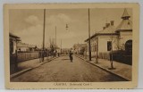 CAMPINA , BULEVARDUL CAROL I , CARTE POSTALA ILUSTRATA , 1914