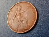 One penny 1918 KN , UK [rara] , stare F / F+ [poze], Europa