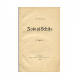 I. L. Caragiale, Note și schițe, 1892, prima ediție