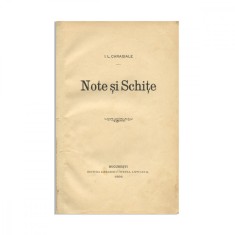 I. L. Caragiale, Note ?i schi?e, 1892, prima edi?ie foto