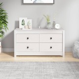 VidaXL Dulap lateral, alb, 100x40x54 cm, lemn masiv de pin
