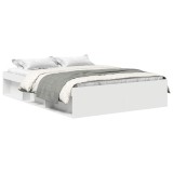 Cumpara ieftin Cadru de pat mic dublu, alb, 120x190 cm