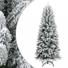 vidaXL Brad de Crăciun artificial cu zăpadă pufoasă, 180 cm, PVC&amp;PE