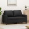 vidaXL Canapea cu 2 locuri, negru, 120 cm, piele ecologică 359132