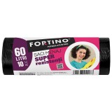 Saci menajeri Fortino 60l, 10buc/set, negru