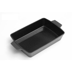 Tava fonta emailata, 33x27x7cm, Marble Gray pentru cuptor