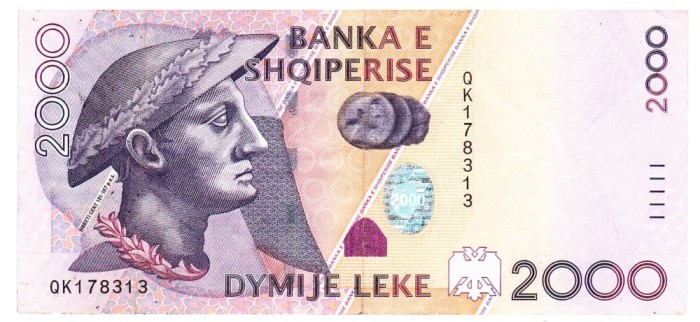 Albania 2 000 2000 Leke 2012 P-74 Seria 178313
