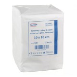 Comprese din tifon, 8 straturi, 10x10 cm, nesterile