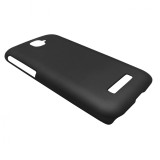 Husa tip capac plastic cauciucat neagra pentru Alcatel One Touch Pop C7 Single Sim (OT-7040A, 7040F, 7041X) / Dual Sim (OT-7040D, 7041D, 7040E)