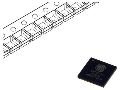 Bluetooth &amp;amp; WiFi SoC 7x7mm 512kB SRAM QFN56 foto
