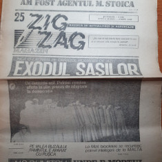 ziarul zig zag 28 august - 3 septembrie 1990-articol despre exodul sasilor